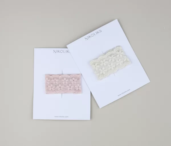 WHITE SNAP CLIP LACE