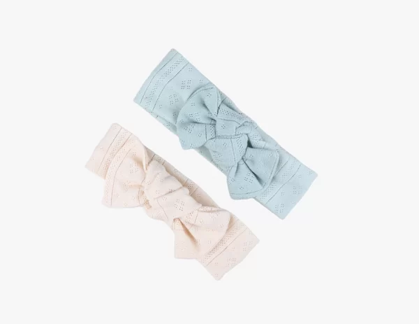 BABY EYELET TOPKNOT HEADBAND ~ MINT - Image 2