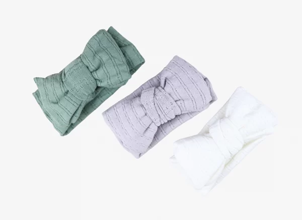 JACQUARD KNITTED OVERSIZED TOPKNOT ~ LILAC - Image 2