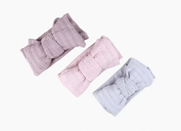 JACQUARD KNITTED OVERSIZED TOPKNOT ~ LILAC - Image 4