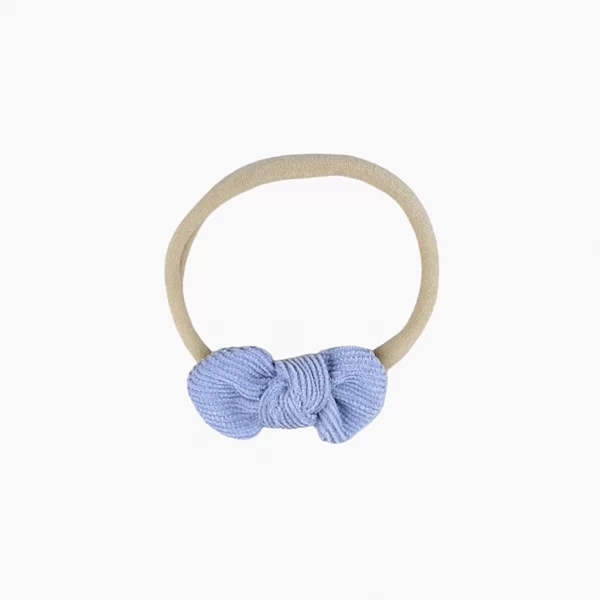 BABY CORDUROY KNOT BOW HEADBAND ~ SKY BLUE