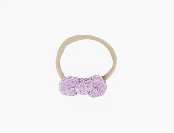 BABY CORDUROY KNOT BOW HEADBAND ~ LILAC