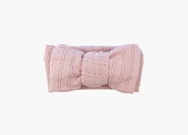 JACQUARD KNITTED OVERSIZED TOPKNOT ~ ORCHID