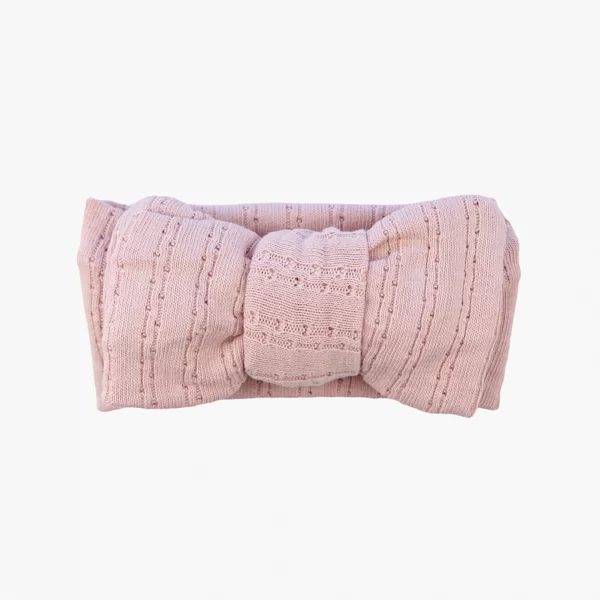 JACQUARD KNITTED OVERSIZED TOPKNOT ~ ORCHID