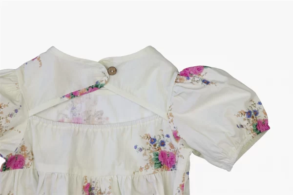 FLORAL OPEN BACK PUFF ROMPER ~ BLOOM - Image 4