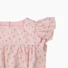 double frill newborn rompers in red