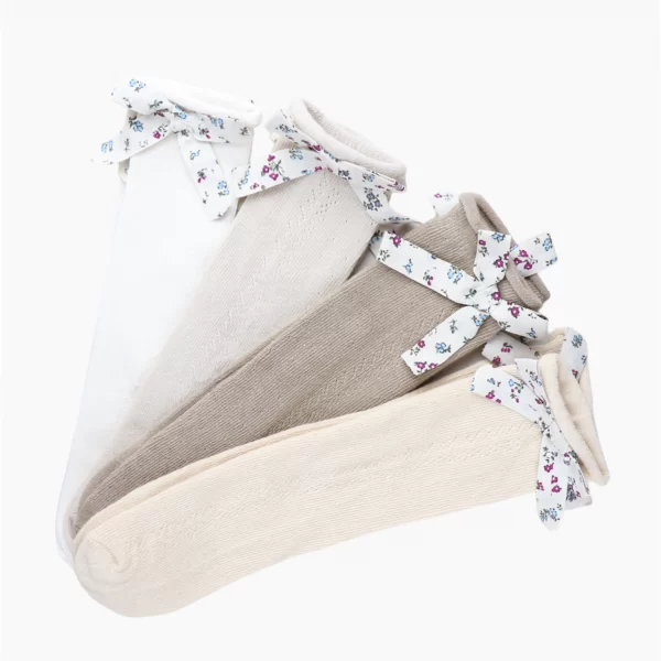 BABY BOW HIGH KNEE SOCKS ~ ASSORTED COLOURS