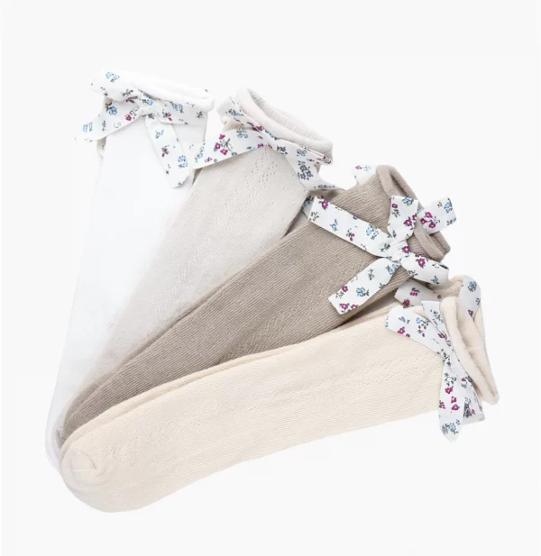 BABY BOW HIGH KNEE SOCKS ~ ASSORTED COLOURS